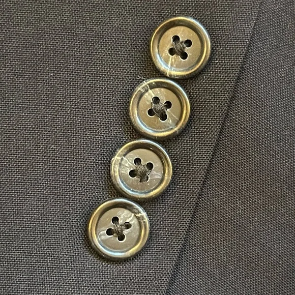 Hart Shaffner Marx 46R Navy Blue Wool Blazer Jacket Coat Two Button USA Viracle - Picture 9 of 13